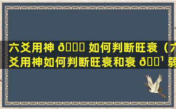 六爻用神 💐 如何判断旺衰（六爻用神如何判断旺衰和衰 🌹 弱）